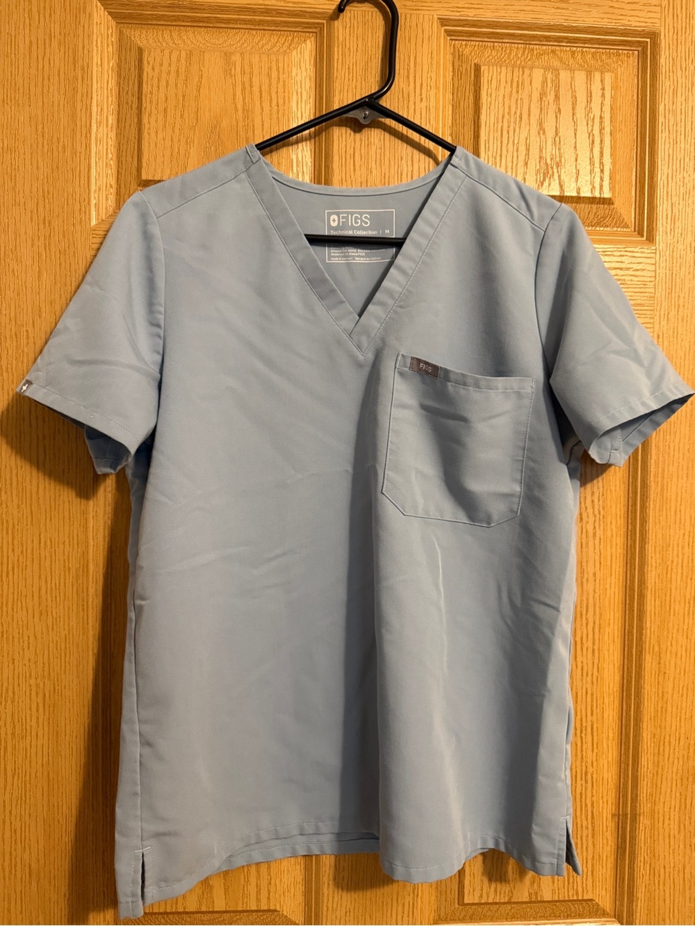 FIGS Women’s Light Blue V-Neck Medical Scrub Top